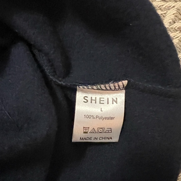 NWOT Shein Blue Cropped Hoodie - Picture 5 of 5
